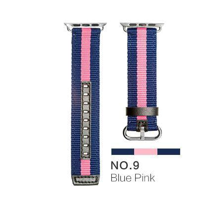 Flag Style Leather & Nylon Bands for Apple Watch - 12 Colors