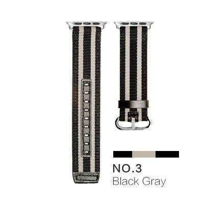 Flag Style Leather & Nylon Bands for Apple Watch - 12 Colors