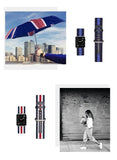 Flag Style Leather & Nylon Bands for Apple Watch - 12 Colors