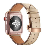 Apricot Premium Leather Apple Watch Band