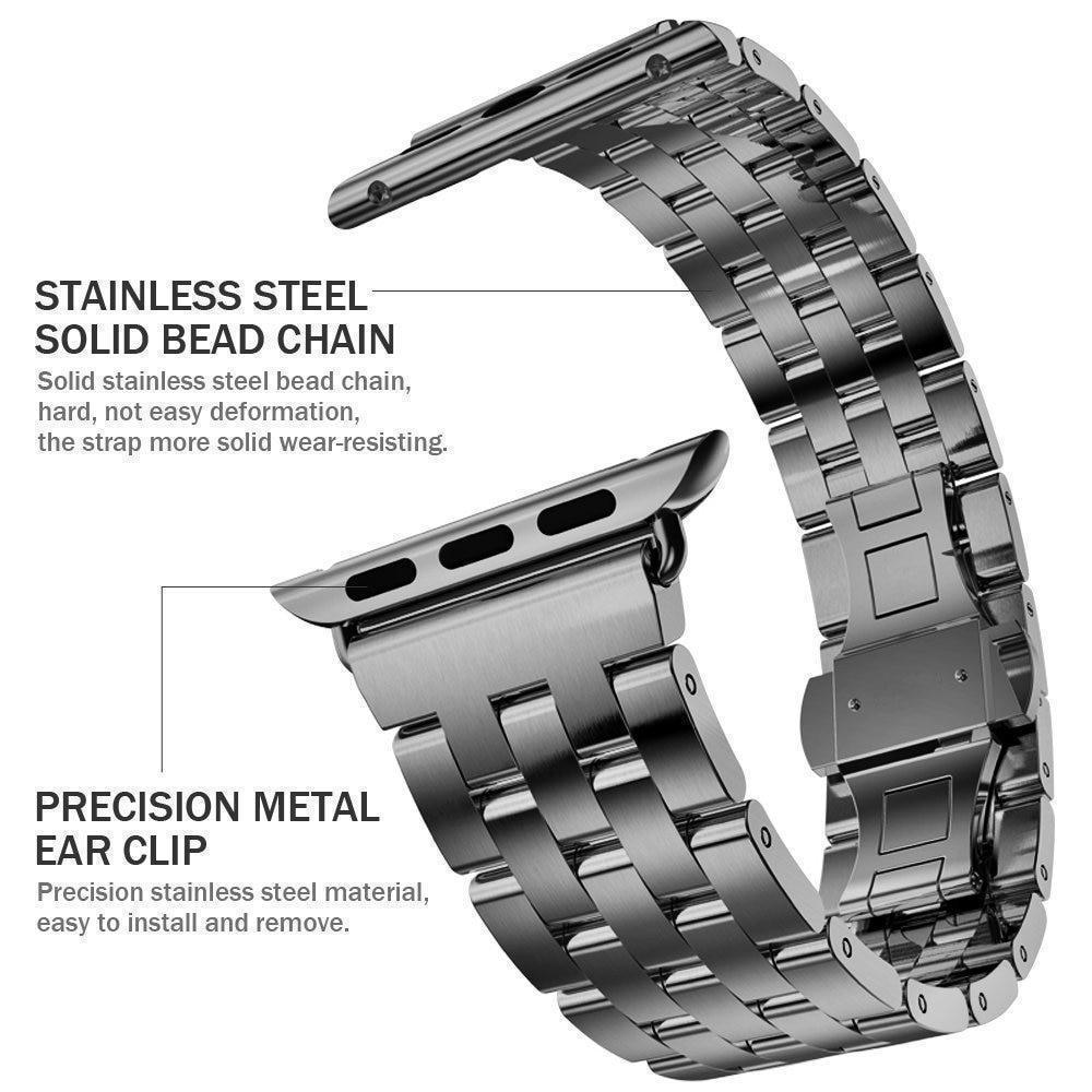 Watchbands Apple Watch Band Strap Stainless Steel Watchband, Rolex style Link Silver Rose Gold Black Metal Bracele iwatcht 42mm 38mm 44mm 40mm Series  5 4 3