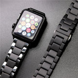 Watchbands Apple Watch Series 5 4 3 2 Band, New Men Style Ceramic Sandblasting Matte Sport Black iWatch, fits Nike Sports  38mm, 40mm, 42mm, 44mm
