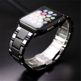 Watchbands Apple Watch Series 5 4 3 2 Band, New Men Style Ceramic Sandblasting Matte Sport Black iWatch, fits Nike Sports  38mm, 40mm, 42mm, 44mm