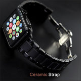 Watchbands Apple Watch Series 5 4 3 2 Band, New Men Style Ceramic Sandblasting Matte Sport Black iWatch, fits Nike Sports  38mm, 40mm, 42mm, 44mm