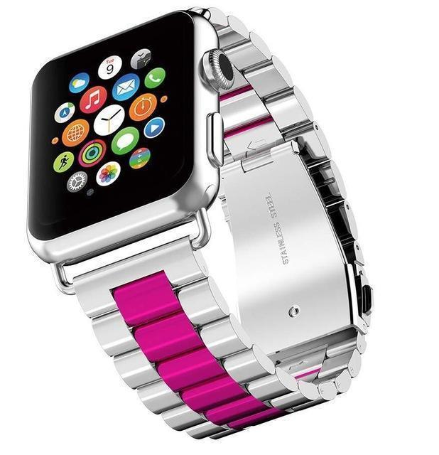 Watchbands Apple Watch Series 5 4 3 2 Band, Stainless Steel Sports link strap iWatch  38mm, 40mm, 42mm, 44mm - US Fast Shipping