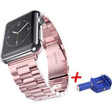 Watchbands Apple Watch Series 5 4 3 2 Band, Stainless Steel Sports link strap iWatch  38mm, 40mm, 42mm, 44mm - US Fast Shipping