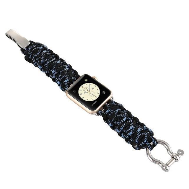 Watchbands Camouflage 3 / 38mm / 40mm Apple Watch Paracord nylon band, Handmade men army sport strap 5 4 3  44mm 40mm 42mm 38mm, millitary Survival Rope Metal Bolt Clasp