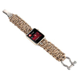 Watchbands Camouflage 4 / 38mm / 40mm Apple Watch Paracord nylon band, Handmade men army sport strap 5 4 3  44mm 40mm 42mm 38mm, millitary Survival Rope Metal Bolt Clasp