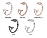 Watchbands Designers Apple watch V Cuff Bracelet, bling diamond crystals Stainless Steel band, women  iwatch strap series 5 4 3, 42mm 38mm 4 44mm 40mm