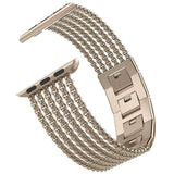Watchbands Gold / 38mm 40mm Apple Watch Band iWatch Womens Mesh Loop Stainless Steel Replacement Metal Beauty Strap fits Series 5 4 3, 38mm 40mm 42mm 44mm