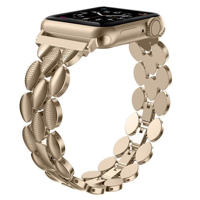 Watchbands Gold / 38mm 40mm Luxury Metal Stainless Steel Band for Apple Watch Bands 38mm 42mm 40mm 44mm Fashion Women Men Strap for iwatch series 5/4/3/2/1