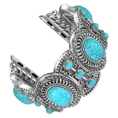 Watchbands Green / 38mm Jewelry Strap For Apple Watch 4 band 44mm 40mm iwatch series 3/2/1 42mm/38mm diamond Turquoise Wrist bracelet belt