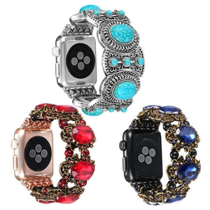Watchbands Jewelry Strap For Apple Watch 4 band 44mm 40mm iwatch series 3/2/1 42mm/38mm diamond Turquoise Wrist bracelet belt