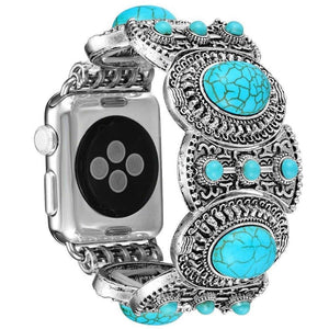 Watchbands Jewelry Strap For Apple Watch 4 band 44mm 40mm iwatch series 3/2/1 42mm/38mm diamond Turquoise Wrist bracelet belt