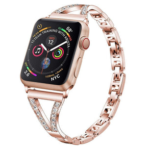 Watchbands Luxury diamond Bracelet Stainless Steel band For Apple Watch 3 2 1 42mm 38mm Bracelet strap for iwatch series 5 4 44mm 40mm