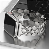 Watchbands Luxury Metal Stainless Steel Band for Apple Watch Bands 38mm 42mm 40mm 44mm Fashion Women Men Strap for iwatch series 5/4/3/2/1