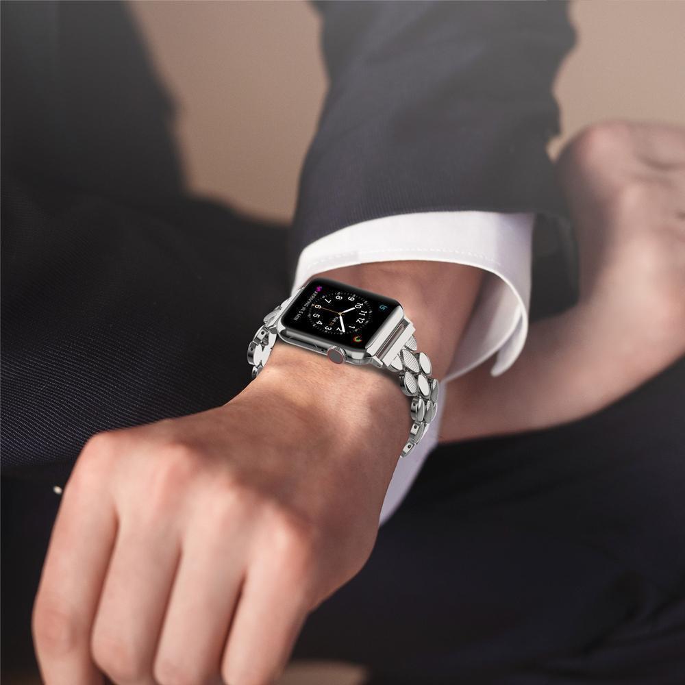 Watchbands Luxury Metal Stainless Steel Band for Apple Watch Bands 38mm 42mm 40mm 44mm Fashion Women Men Strap for iwatch series 5/4/3/2/1