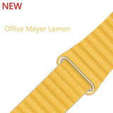 Watchbands Meyer Lemon / 38 mm/40 mm Apple watch band magnetic genuine Leather loop strap,  iwatch 44mm 40mm 42mm 38mm watchband Series 5 4 3