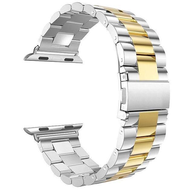 Watchbands two tone / 38mm / 40mm watch band Apple Watch Series 5 4 3 2 Band, Stainless Steel Sports link strap iWatch  38mm, 40mm, 42mm, 44mm - US Fast Shipping