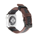 Watches Apple Watch band Canvas Leather Strap black adapator, 44mm/ 40mm/ 42mm/ 38mm iwatch Series 1 2 3 4 Wove Nylon sport wrist bracelet iwatch watchband, USA Fast Shipping