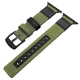 Watches Apple Watch band Canvas Leather Strap black adapator, 44mm/ 40mm/ 42mm/ 38mm iwatch Series 1 2 3 4 Wove Nylon sport wrist bracelet iwatch watchband, USA Fast Shipping
