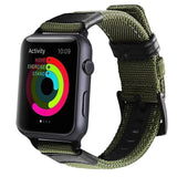 Watches Apple Watch band Canvas Leather Strap black adapator, 44mm/ 40mm/ 42mm/ 38mm iwatch Series 1 2 3 4 Wove Nylon sport wrist bracelet iwatch watchband, USA Fast Shipping