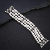 Watches Apple Watch Series 5 4 3 2 Band, Bling Stretch strap, Bling Pearls fits 38mm, 40mm, 42mm, 44mm