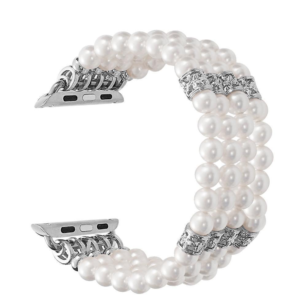 Watches Apple Watch Series 5 4 3 2 Band, Bling Stretch strap, Bling Pearls fits 38mm, 40mm, 42mm, 44mm