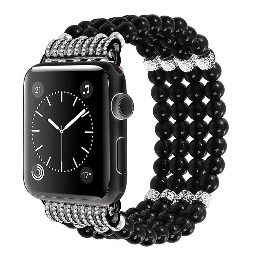 Watches Apple Watch Series 5 4 3 2 Band, Bling Stretch strap, Bling Pearls fits 38mm, 40mm, 42mm, 44mm