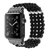 Watches Apple Watch Series 5 4 3 2 Band, Bling Stretch strap, Bling Pearls fits 38mm, 40mm, 42mm, 44mm