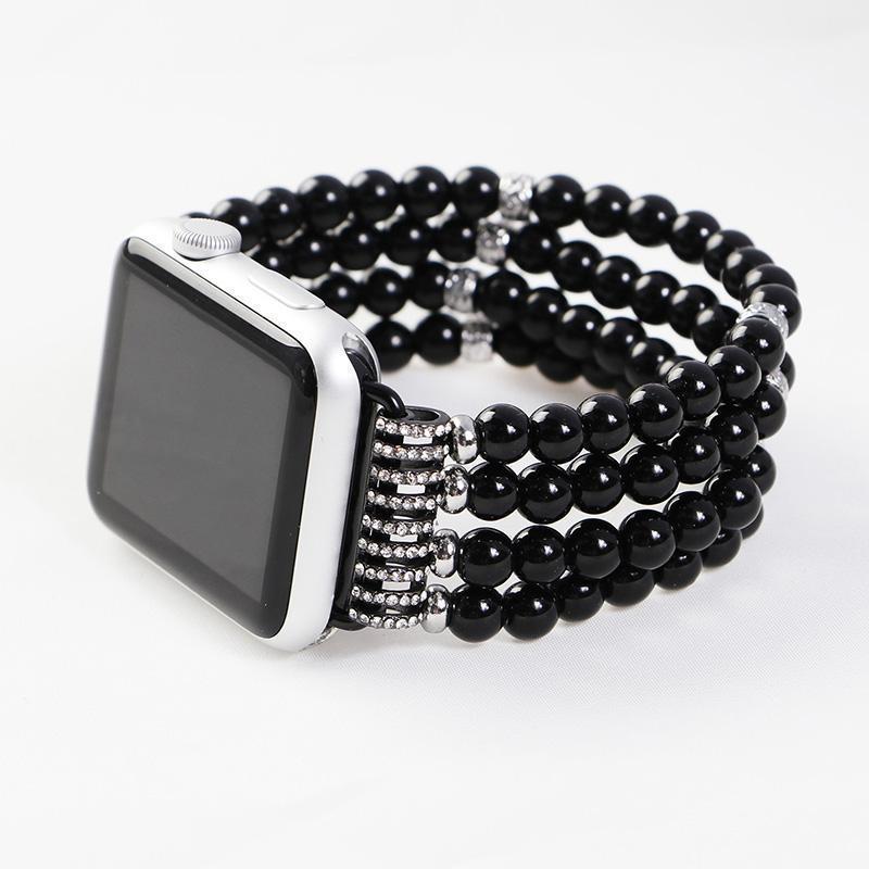 Watches Apple Watch Series 5 4 3 2 Band, Bling Stretch strap, Bling Pearls fits 38mm, 40mm, 42mm, 44mm