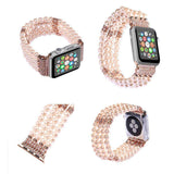 Watches Apple Watch Series 5 4 3 2 Band, Bling Stretch strap, Bling Pearls fits 38mm, 40mm, 42mm, 44mm