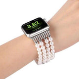 Watches Apple Watch Series 5 4 3 2 Band, Bling Stretch strap, Bling Pearls fits 38mm, 40mm, 42mm, 44mm