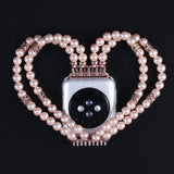 Watches Apple Watch Series 5 4 3 2 Band, Bling Stretch strap, Bling Pearls fits 38mm, 40mm, 42mm, 44mm