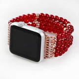 Watches Apple Watch Series 5 4 3 2 Band, Bling Stretch strap, Bling Pearls fits 38mm, 40mm, 42mm, 44mm