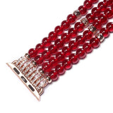 Watches Apple Watch Series 5 4 3 2 Band, Bling Stretch strap, Bling Pearls fits 38mm, 40mm, 42mm, 44mm