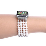 Watches Apple Watch Series 5 4 3 2 Band, Bling Stretch strap, Bling Pearls fits 38mm, 40mm, 42mm, 44mm