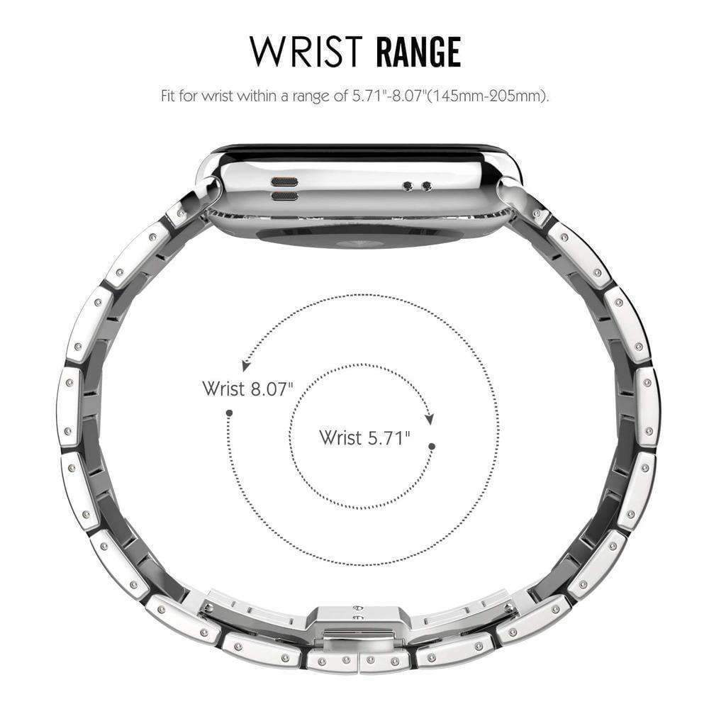 Watches Apple Watch Series 5 4 3 2 Band, Ceramic Stainless Steel link Strap 38mm, 40mm, 42mm, 44mm - US Fast Shipping