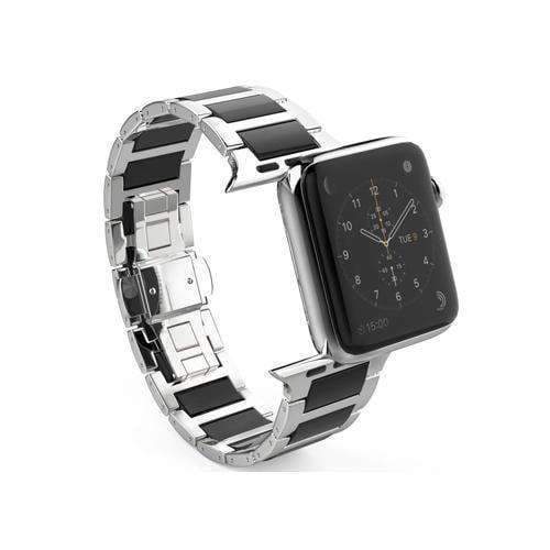 Watches Apple Watch Series 5 4 3 2 Band, Ceramic Stainless Steel link Strap 38mm, 40mm, 42mm, 44mm - US Fast Shipping
