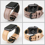 Watches Apple Watch Series 5 4 3 2 Band, Green Genuine Leather Watchband Watch Accessories Bracelet Wristband 38mm, 40mm, 42mm, 44mm