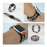 Watches Apple Watch Series 5 4 3 2 Band, Handmade Bohemian Genuine Leather band 38mm, 40mm, 42mm, 44mm