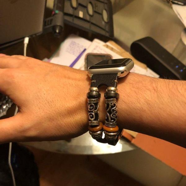Watches Apple Watch Series 5 4 3 2 Band, Handmade Bohemian Genuine Leather band 38mm, 40mm, 42mm, 44mm