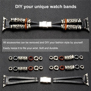 Watches Apple Watch Series 5 4 3 2 Band, Handmade Bohemian Genuine Leather band 38mm, 40mm, 42mm, 44mm