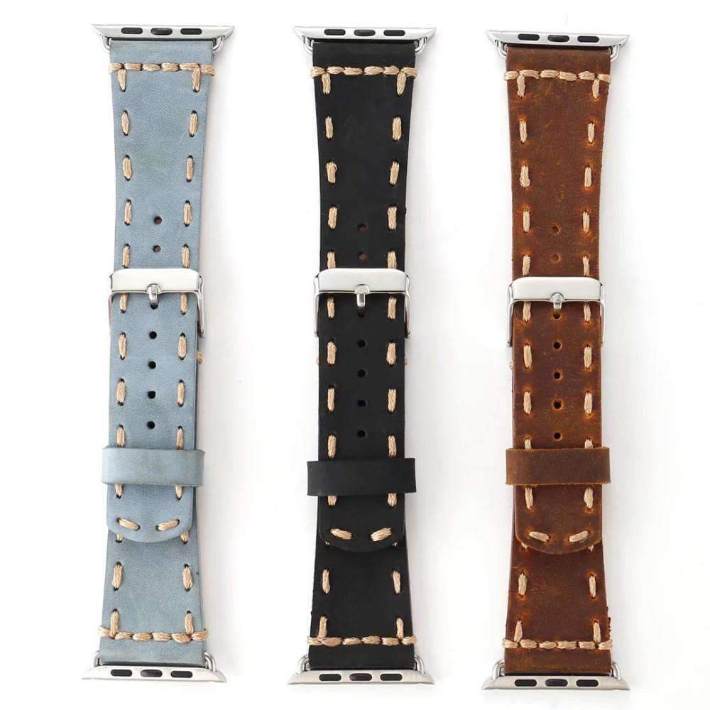 Watches Apple Watch Series 5 4 3 2 Band, Handmade Vintage tooled Genuine Leather Strap 38mm, 40mm, 42mm, 44mm - US Fast Shipping