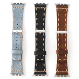 Watches Apple Watch Series 5 4 3 2 Band, Handmade Vintage tooled Genuine Leather Strap 38mm, 40mm, 42mm, 44mm - US Fast Shipping