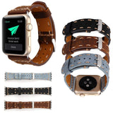 Watches Apple Watch Series 5 4 3 2 Band, Handmade Vintage tooled Genuine Leather Strap 38mm, 40mm, 42mm, 44mm - US Fast Shipping