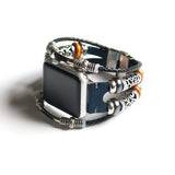 Watches Apple Watch Series 5 4 3 2 Band,  Homemade Ethnic Vintage Bead with leather, Retro Punk Style Bracelet 38mm, 40mm, 42mm, 44mm