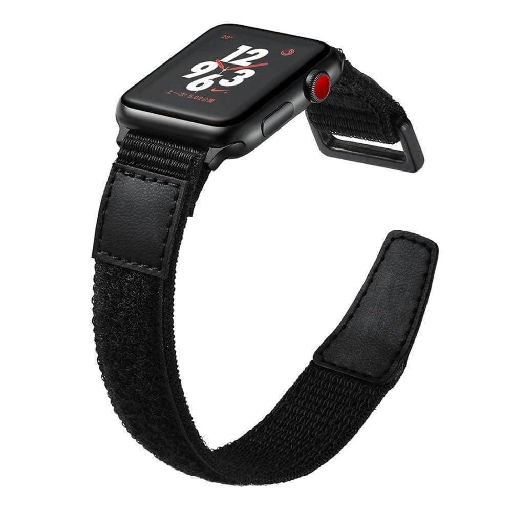 Watches Apple Watch Series 5 4 3 2 Band, Leather Sport Loop Woven Nylon Breathable wrist band belt, 38mm, 40mm, 42mm, 44mm - US Fast Shipping