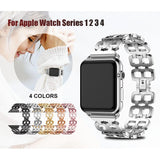 Watches Apple Watch Series 5 4 3 2 Band, Luxury Metal Strap stainless Steel Link Bracelet Wrist Bands 38mm, 40mm, 42mm, 44mm - US Fast Shipping