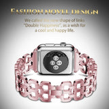 Watches Apple Watch Series 5 4 3 2 Band, Luxury Metal Strap stainless Steel Link Bracelet Wrist Bands 38mm, 40mm, 42mm, 44mm - US Fast Shipping
